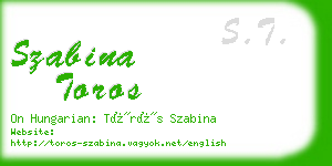 szabina toros business card
