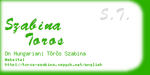 szabina toros business card